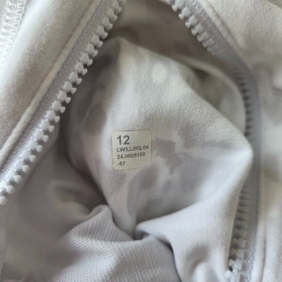 Lululemon Define Jacket Nulu Size 12 Contour Spot White Multi NEW - Picture 10 of 10